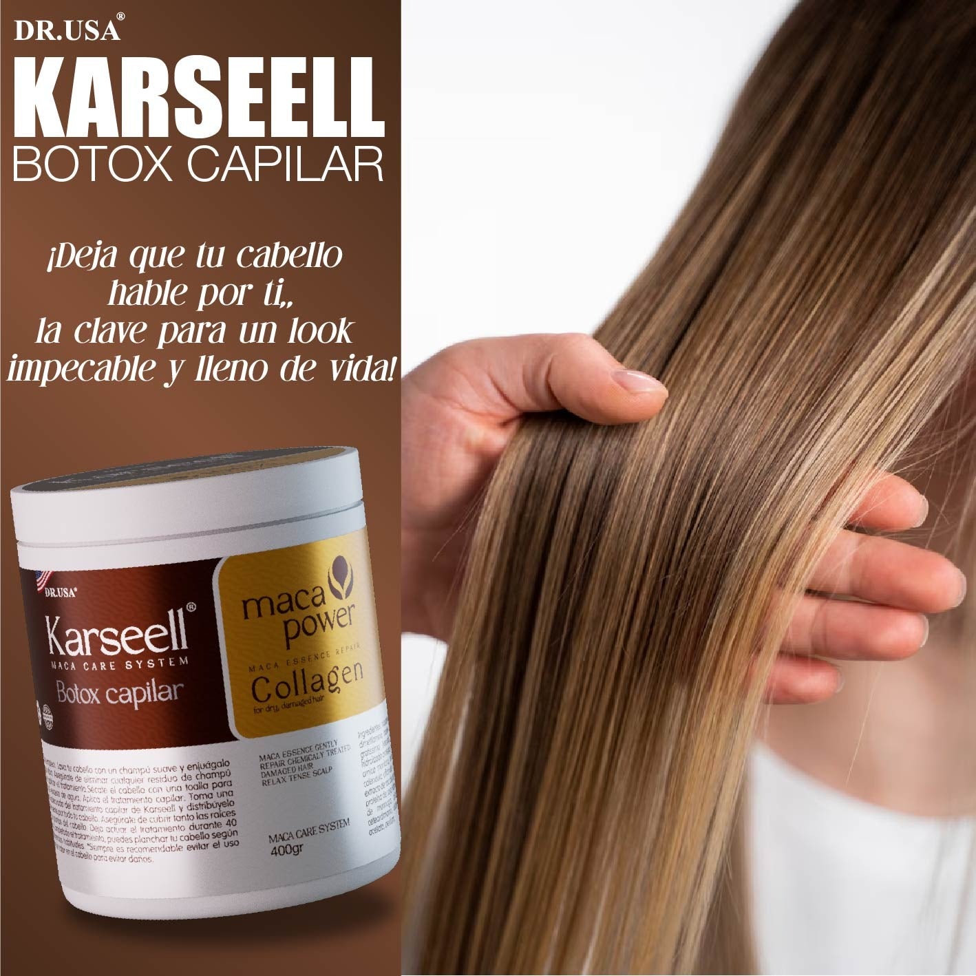 Karseell Botox Capilar Profesional – Restauración Intensiva del Cabello