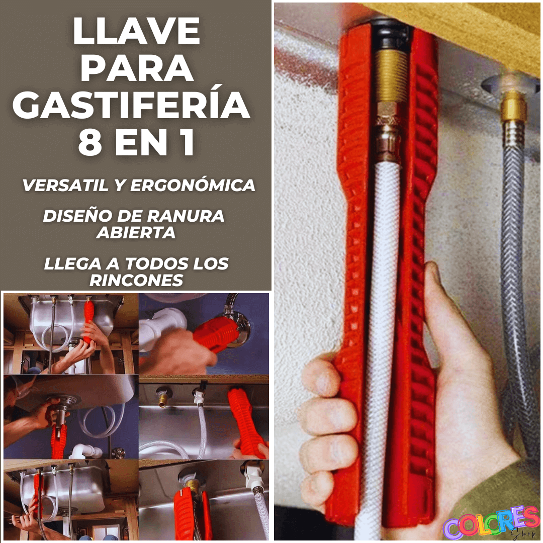 MultiPro: LLAVE PARA GASFITERÍA 8 EN 1