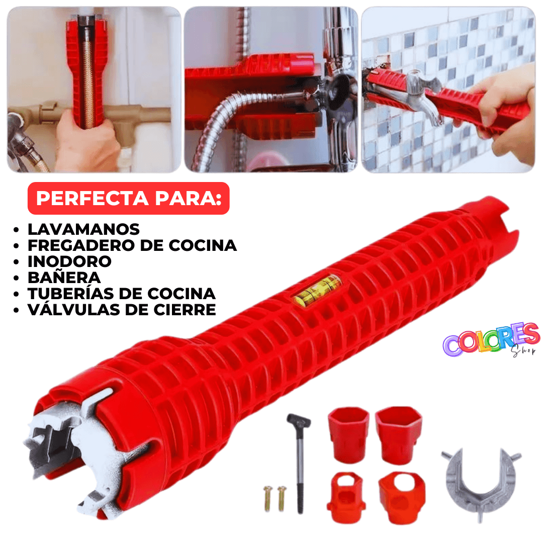 MultiPro: LLAVE PARA GASFITERÍA 8 EN 1