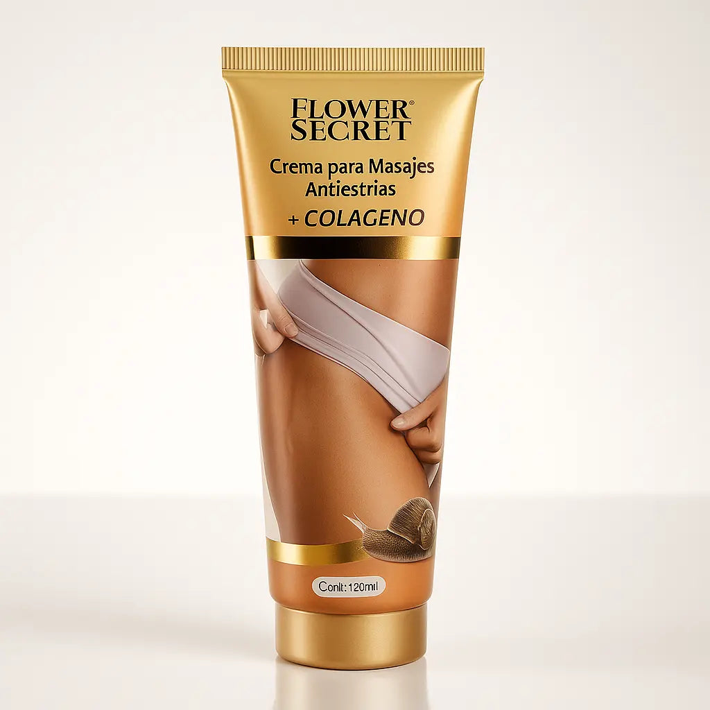 Crema Antiestrías con Colágeno, 120ml, Hidratación y Regeneración, Ideal para Todo Tipo de Piel