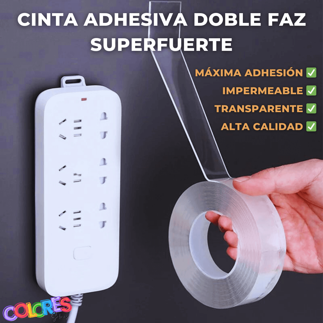 CINTA ADHESIVA DOBLE FAZ SUPERFUERTE (6 METROS)