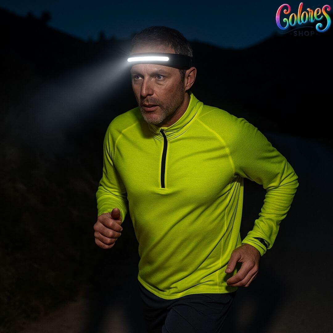 Linterna Frontal LED 230° Recargable con Sensor de Movimiento – Ilumina Todo Sin Complicaciones