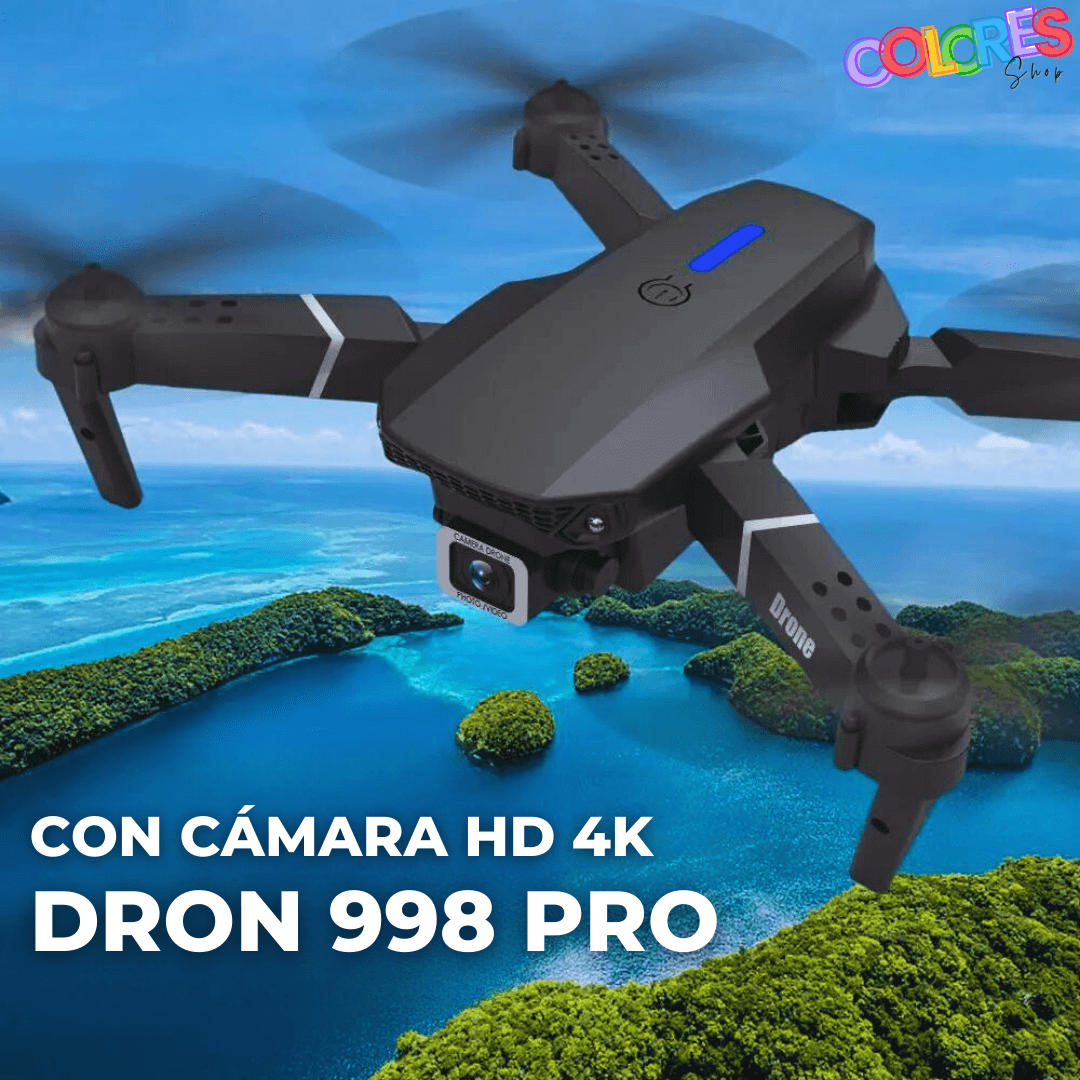 DRON 998 PRO CON CÁMARA FULL HD 4K