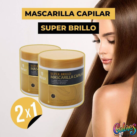 Mascarilla Capilar Super Brillo con Aceite de Girasol - Hidrata, Revitaliza y Protege Todo Tipo de Cabello (500ml)