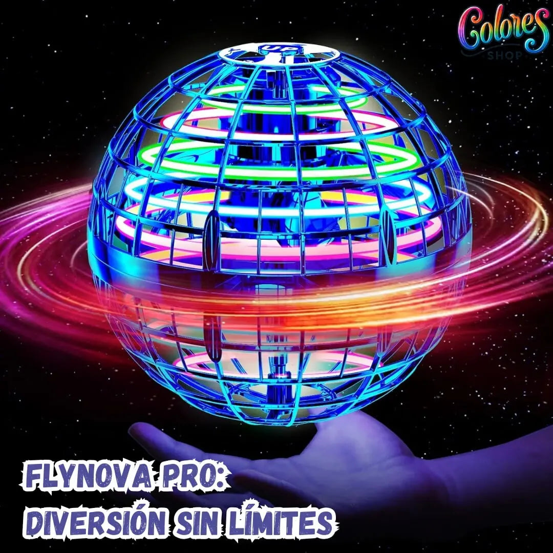 FlyNova™ Juguete Volador Giratorio para Niños – Seguro, Recargable y Perfecto para Juegos en Interior y Exterior