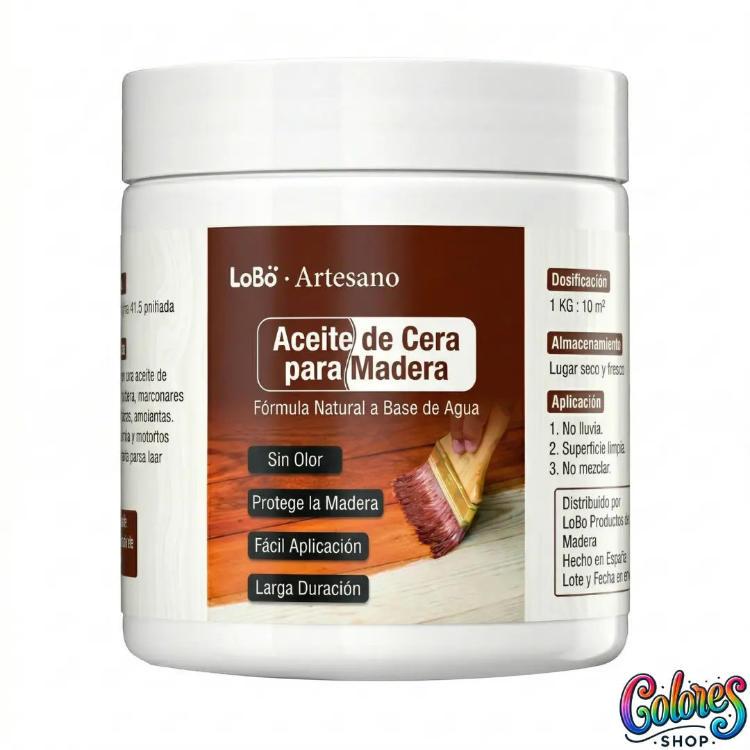 Aceite de Cera para Madera – Protege, Nutre y Restaura Pisos, Muebles y Superficies de Madera del Hogar – Fórmula a Base de Agua, Sin Olor – 500ml