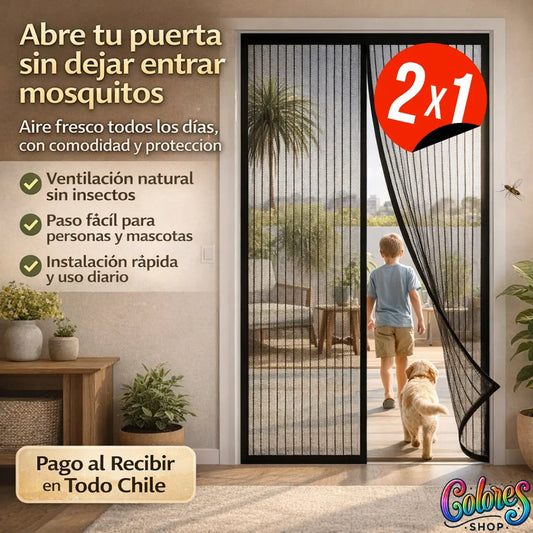 Malla mosquitera para puertas con cierre magnético, deja pasar aire y bloquea insectos, ideal para casa y garage