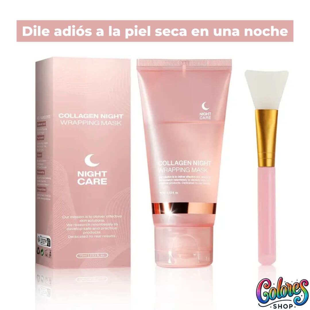 Mascarilla Nocturna de Colágeno – Hidratación Profunda, Piel Suave y Luminosa en una Noche | Fácil de Aplicar y Retirar