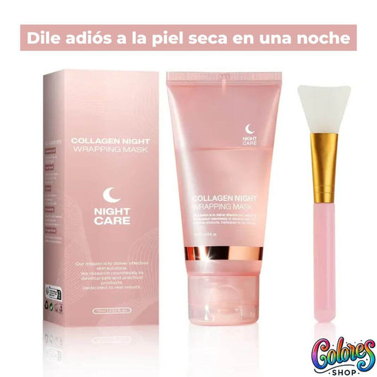 Mascarilla Nocturna de Colágeno – Hidratación Profunda, Piel Suave y Luminosa en una Noche | Fácil de Aplicar y Retirar