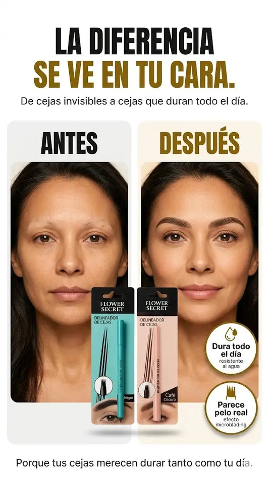 Delineador de Cejas Flower Secret — Efecto Microblading 4 Puntas | 2x1