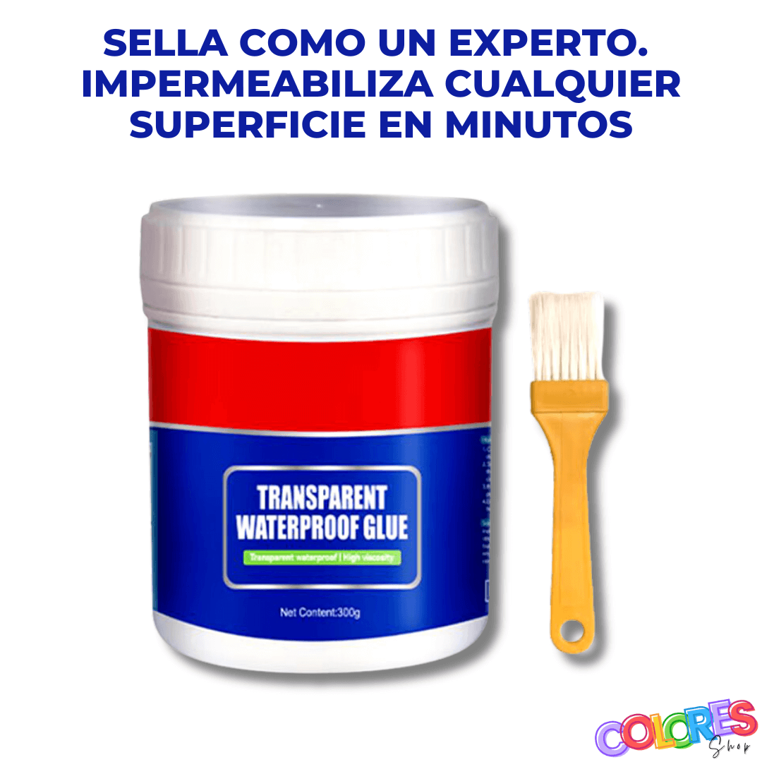 Adhesivo Transparente Impermeable, Resistente a Altas Temperaturas, Para Techos, Paredes, Goteras y Fugas de Agua - 300g