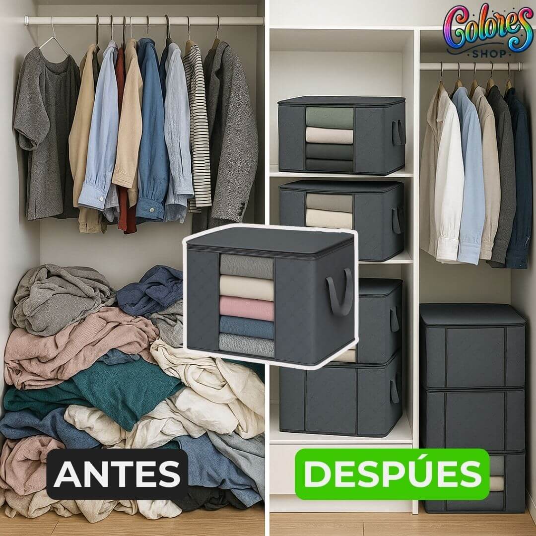 Set de 3 Cajas Organizadoras de Ropa 60L – Orden y Ahorro de Espacio para Tu Hogar