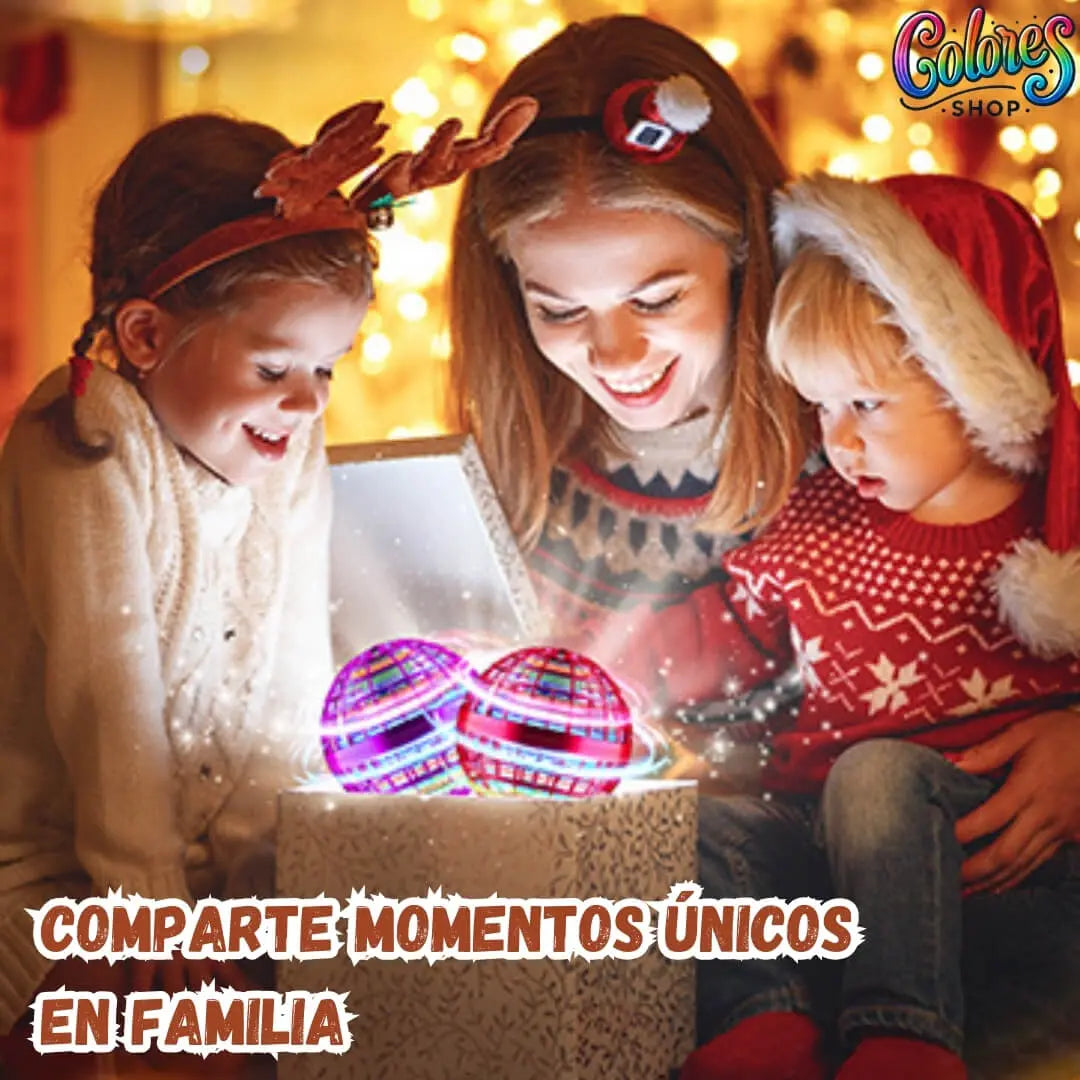 FlyNova™ Juguete Volador Giratorio para Niños – Seguro, Recargable y Perfecto para Juegos en Interior y Exterior