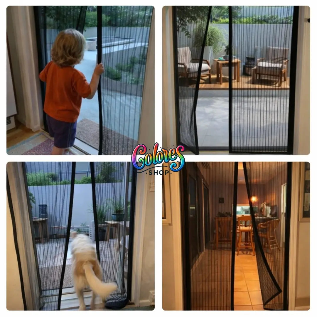 Malla mosquitera para puertas con cierre magnético, deja pasar aire y bloquea insectos, ideal para casa y garage