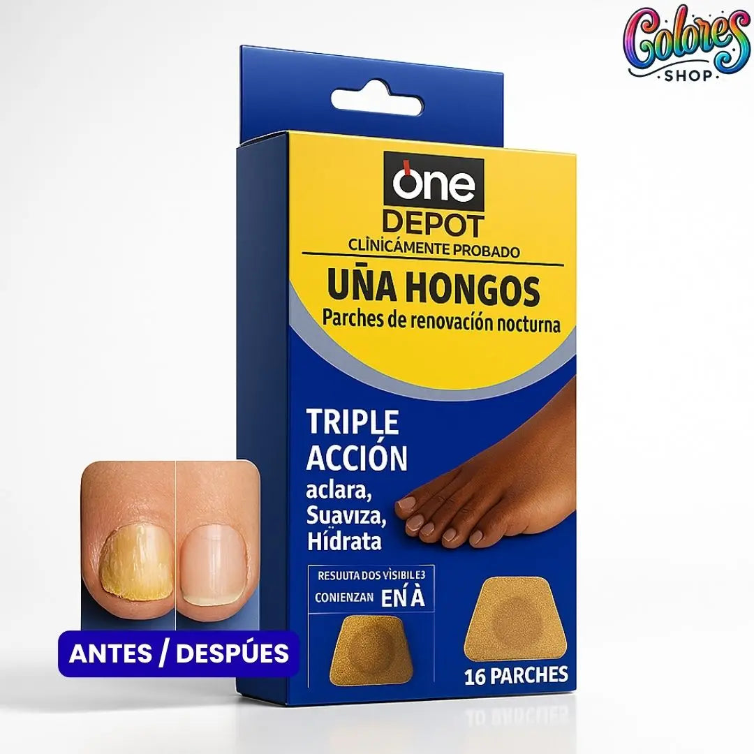 Parches Antihongos para Uñas – Mejora Visiblemente la Apariencia de tus Uñas Mientras Duermes – Tratamiento Fácil, Limpio y Efectivo | 2x1