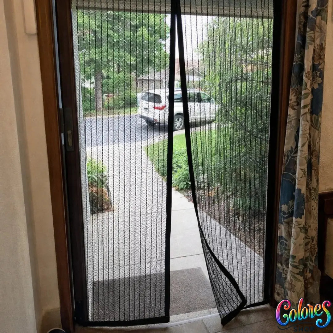 Malla mosquitera para puertas con cierre magnético, deja pasar aire y bloquea insectos, ideal para casa y garage