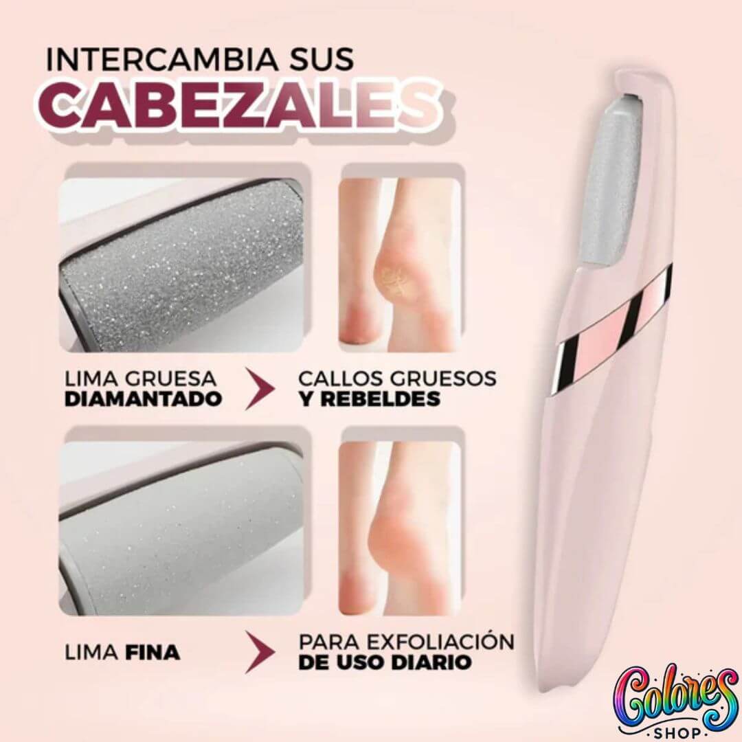 Lima Eléctrica Removedor de Callos Recargable – Elimina durezas sin esfuerzo en casa (A)