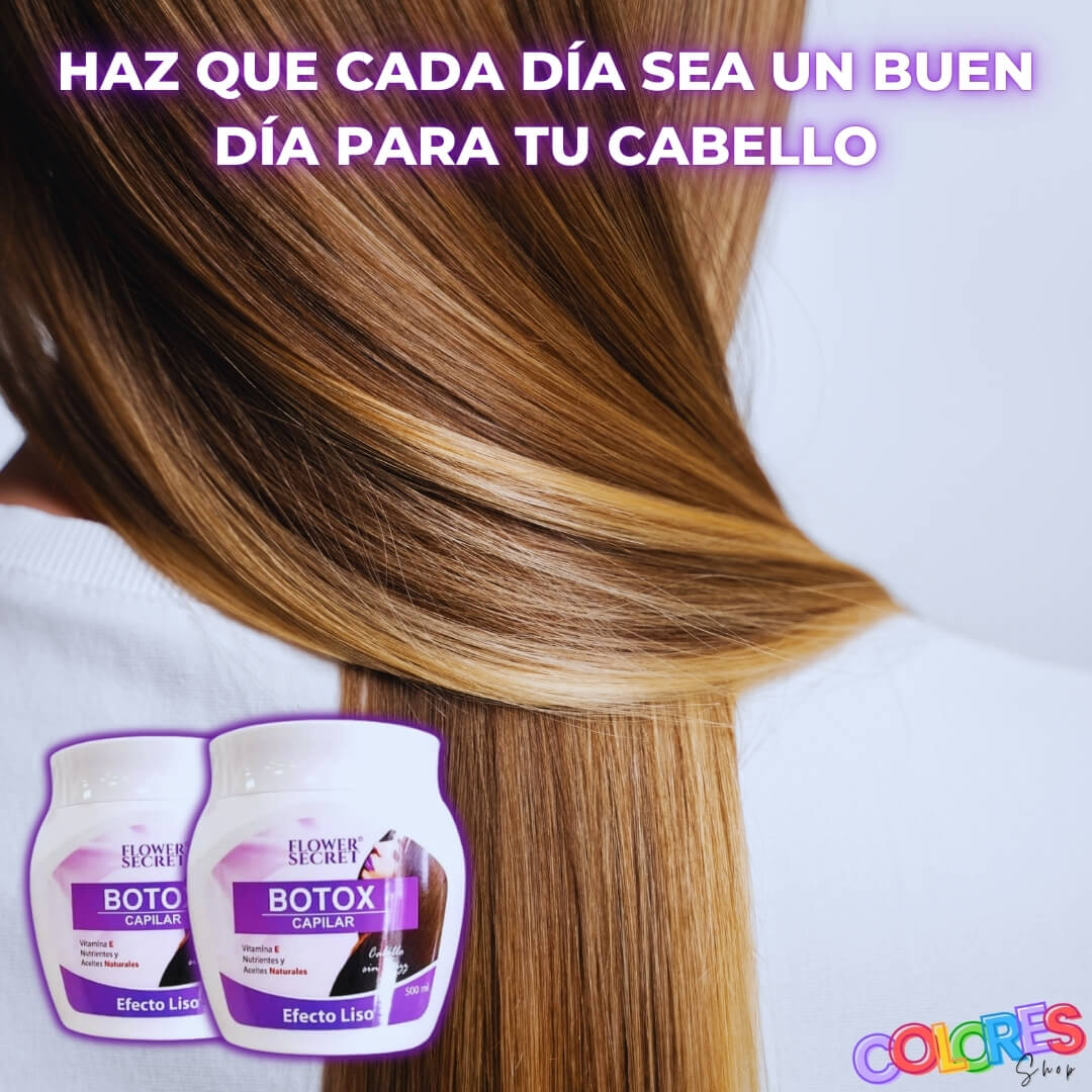 Botox Capilar Efecto Liso 500ml - Tratamiento Profesional Anti-Frizz con Queratina y Colágeno - Resultados Prolongados