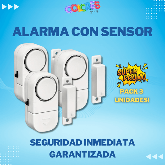 ALARMA CON SENSOR PARA PUERTAS Y VENTANAS (PACK 3 UNIDADES)