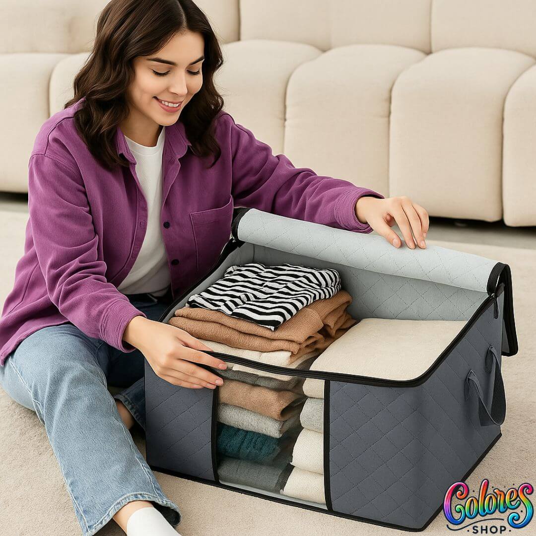 Set de 3 Cajas Organizadoras de Ropa 60L – Orden y Ahorro de Espacio para Tu Hogar