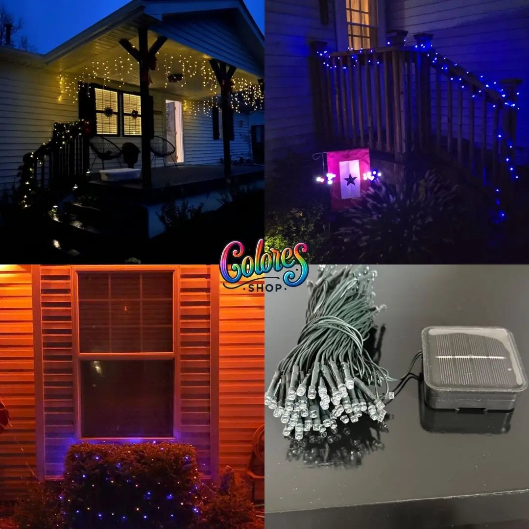 Luces LED Solares de 10 Metros para Exterior – Iluminación Cálida y Duradera Todo el Año, Ideal para Jardín, Patio y Navidad