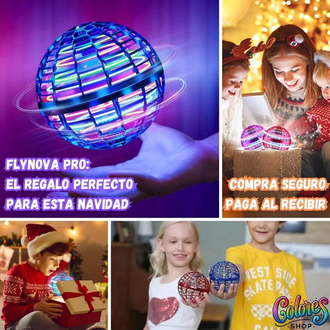 FlyNova™ Juguete Volador Giratorio para Niños – Seguro, Recargable y Perfecto para Juegos en Interior y Exterior
