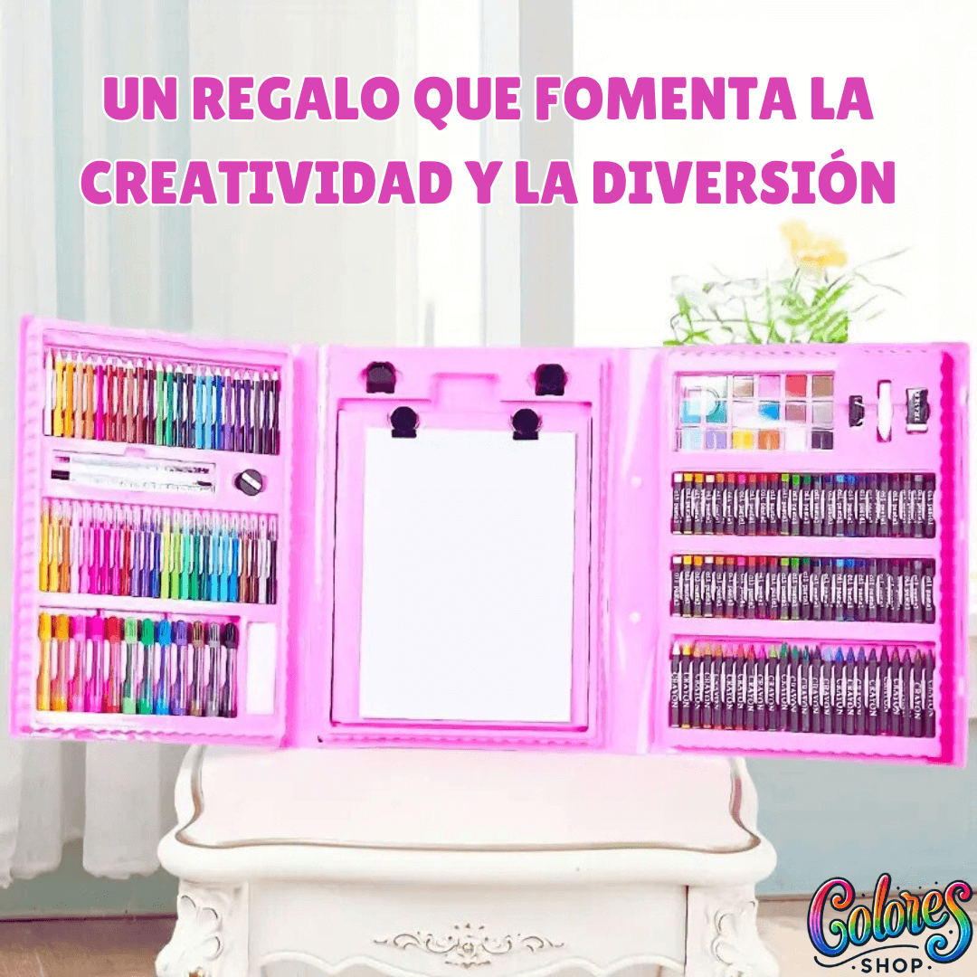 Set de Arte Infantil de 208 Piezas - No Tóxico, Seguro y Completo para Pintura y Dibujo - Ideal para Niños Creativos