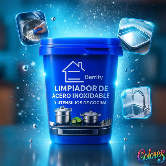 Limpiador para Acero Inoxidable – Pasta Potente para Ollas, Cocinas y Lavaplatos con Brillo Profesional