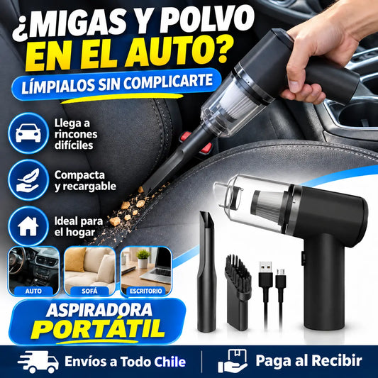 Aspiradora Inalámbrica USB | Portátil, Recargable y Compacta | Ideal para Auto, Hogar y Oficina | Potente Succión y Accesorios Incluidos