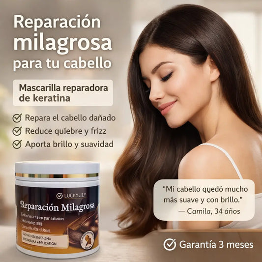 Mascarilla Capilar Reparadora para Cabello Dañado y Seco, Hidratación Profunda y Control del Frizz, Fortalece y Mejora la Apariencia del Cabello, Apta para Todo Tipo de Cabello