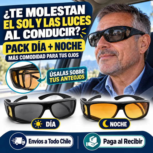 Lentes Vision HD | Protege tu Vista Día y Noche - Conducción Segura y Cómoda